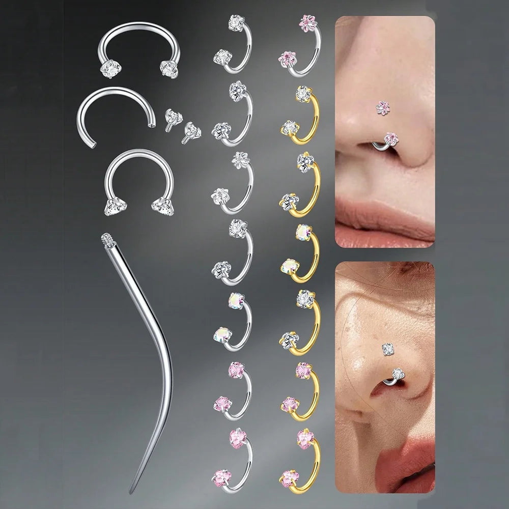 Collection Prestige™ – Piercings en Acier Inoxydable & Zircon Cubique