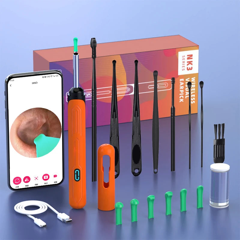 👂 Otoscope Connecté avec Caméra HD – Nettoyeur d’Oreilles Intelligent