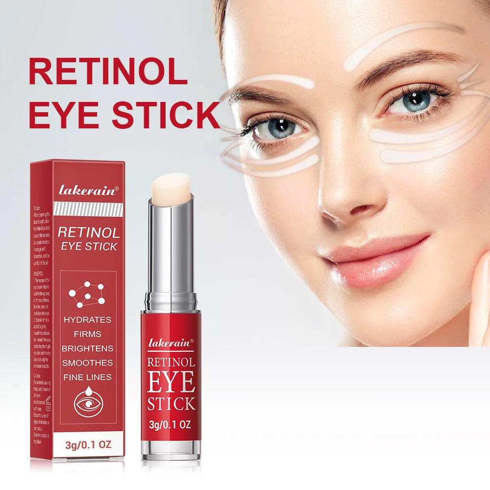 Crème Contour des Yeux au Rétinol – Éclaircissante Anti-Cernes, Raffermissante, Sérum Réparateur Instantané en Stick pour Femme