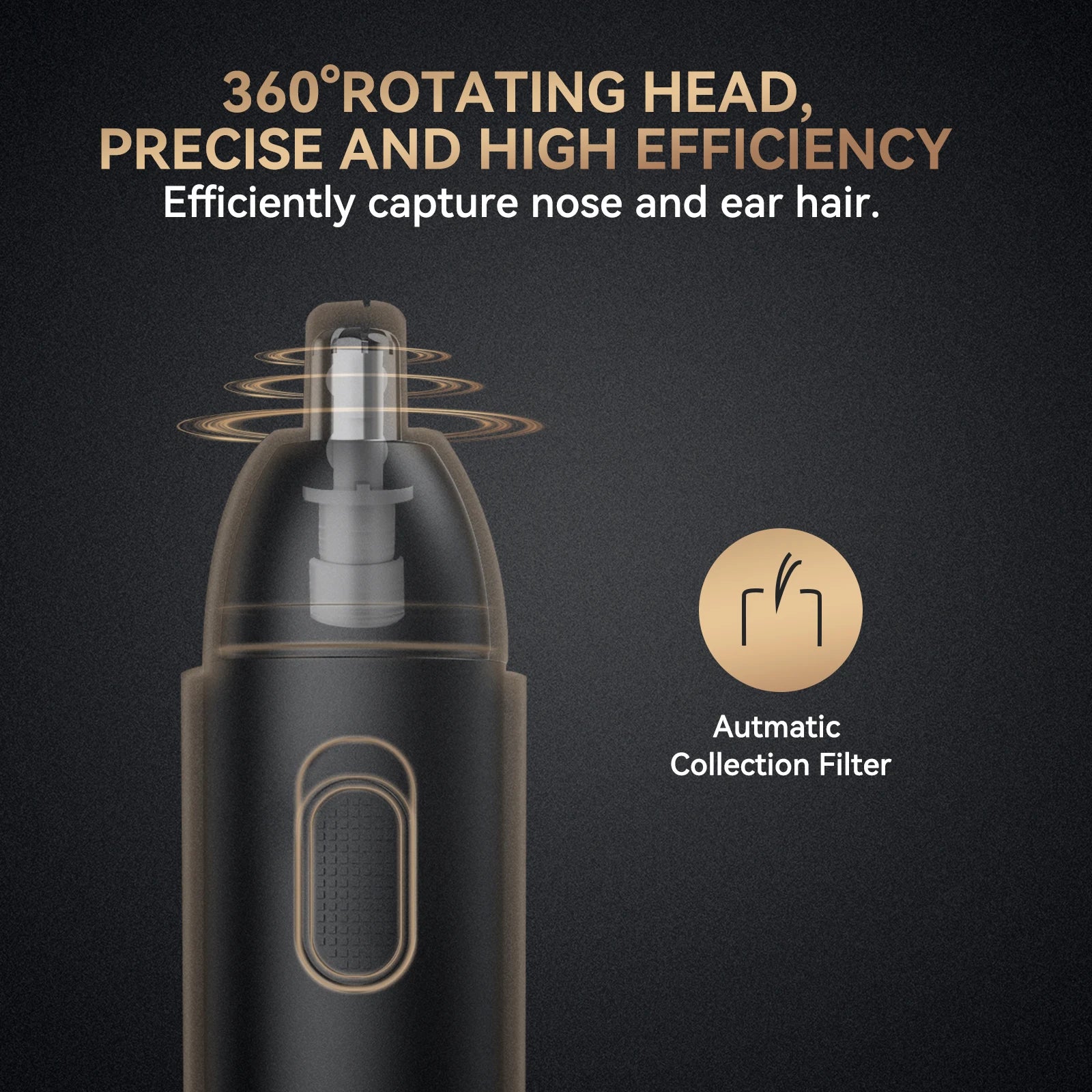 ✨ NoseTrim Luxe™ – Tondeuse de Précision Rechargeable pour Nez, Oreilles & Sourcils | Coupe Douce & Sans Doul