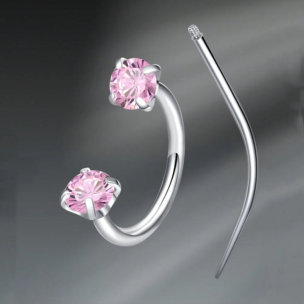 Collection Prestige™ – Piercings en Acier Inoxydable & Zircon Cubique