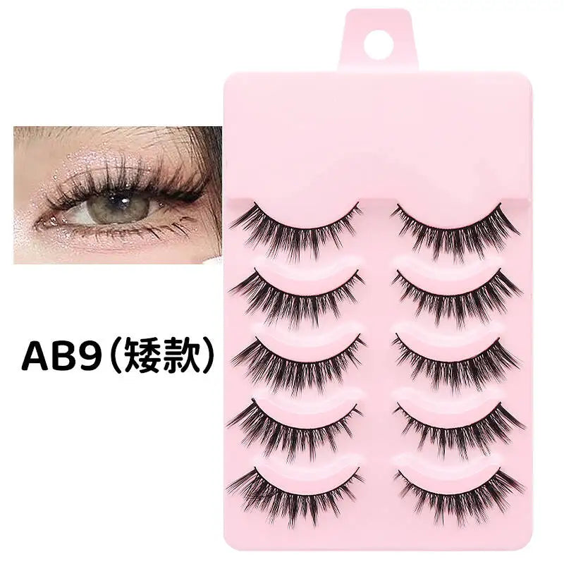 Faux Cils Naturels Réutilisables - Lot de 5 Paires