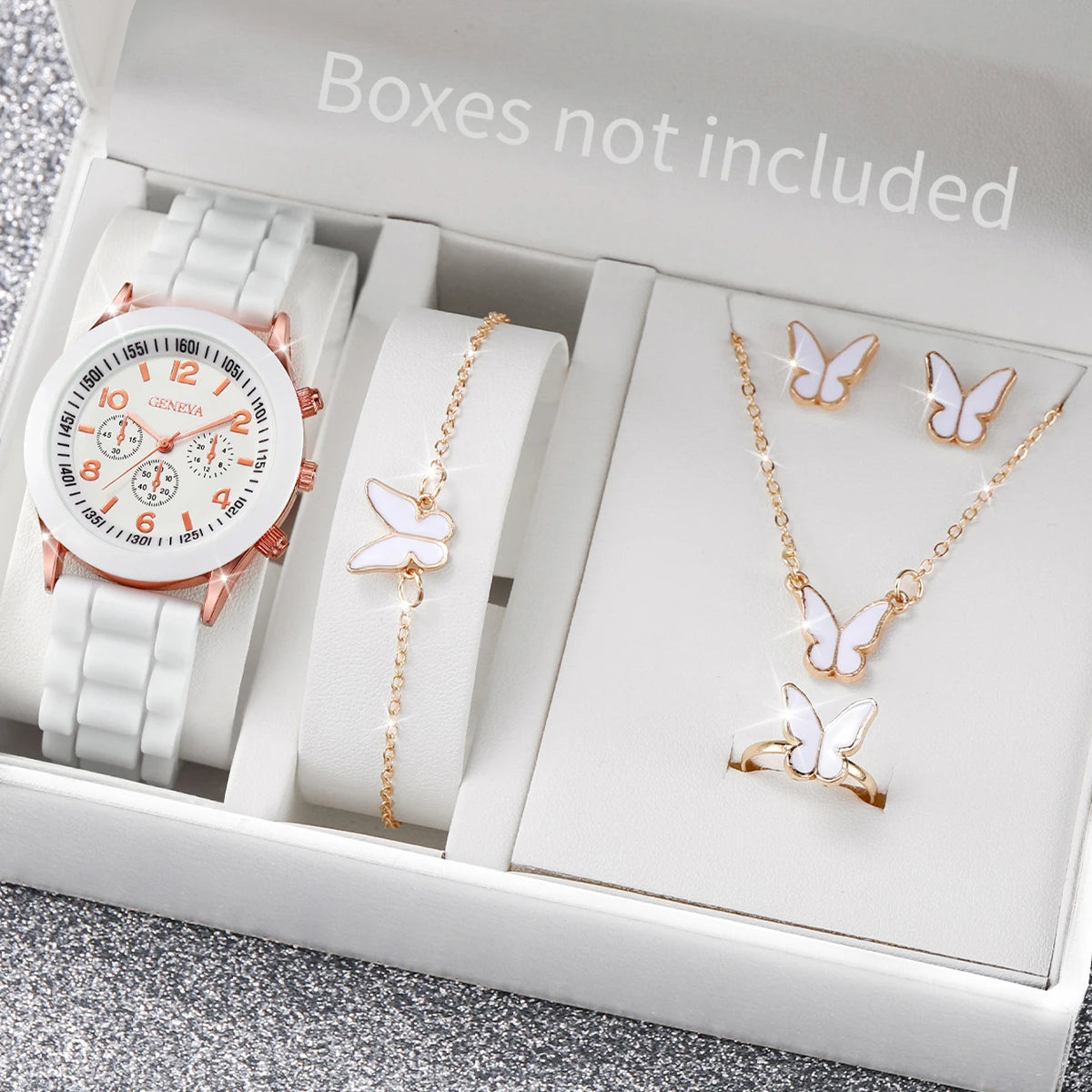 Coffret Montre Femme & Bijoux Cœur – Élégance Signature