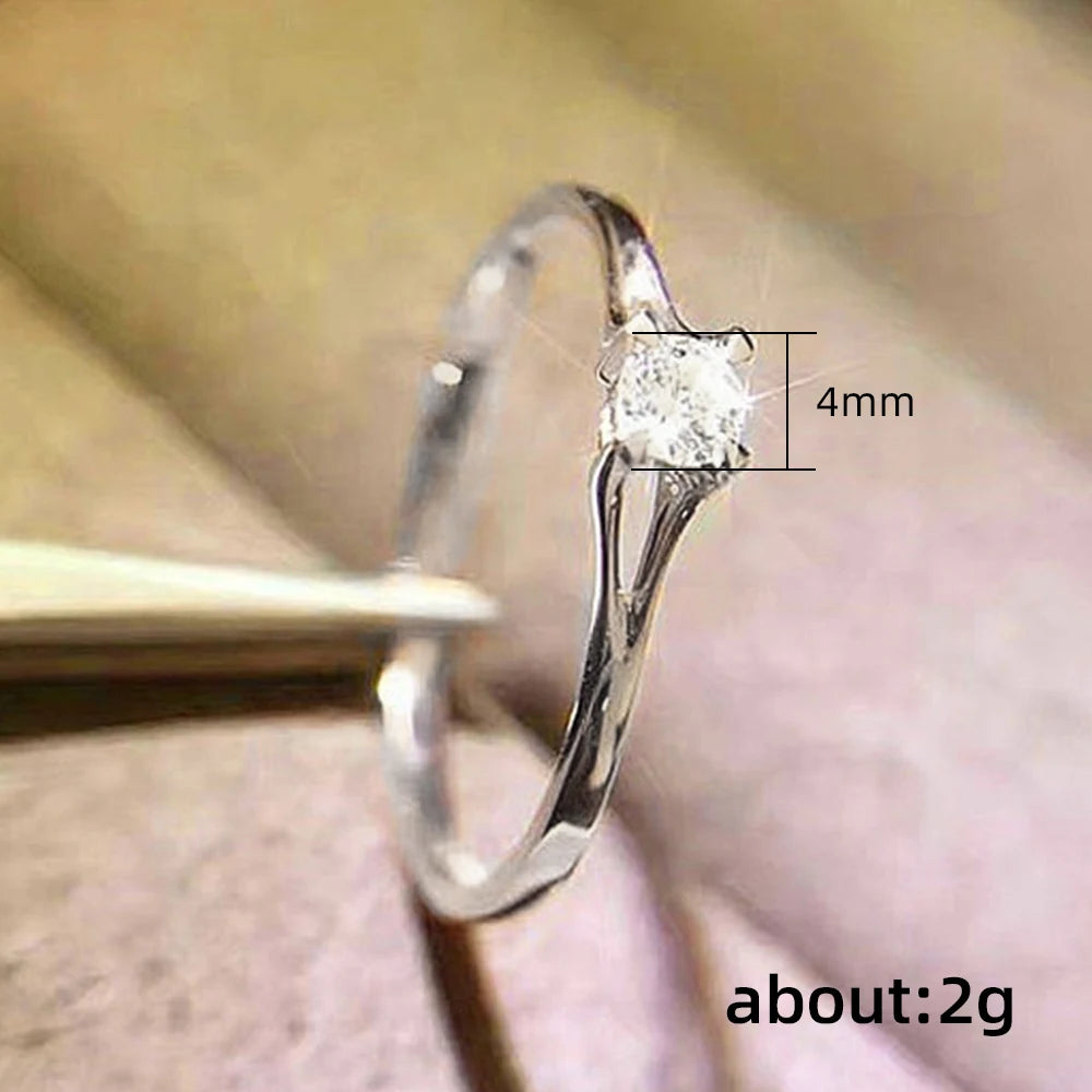Bague Signature – Solitaire en Zircone Cubique