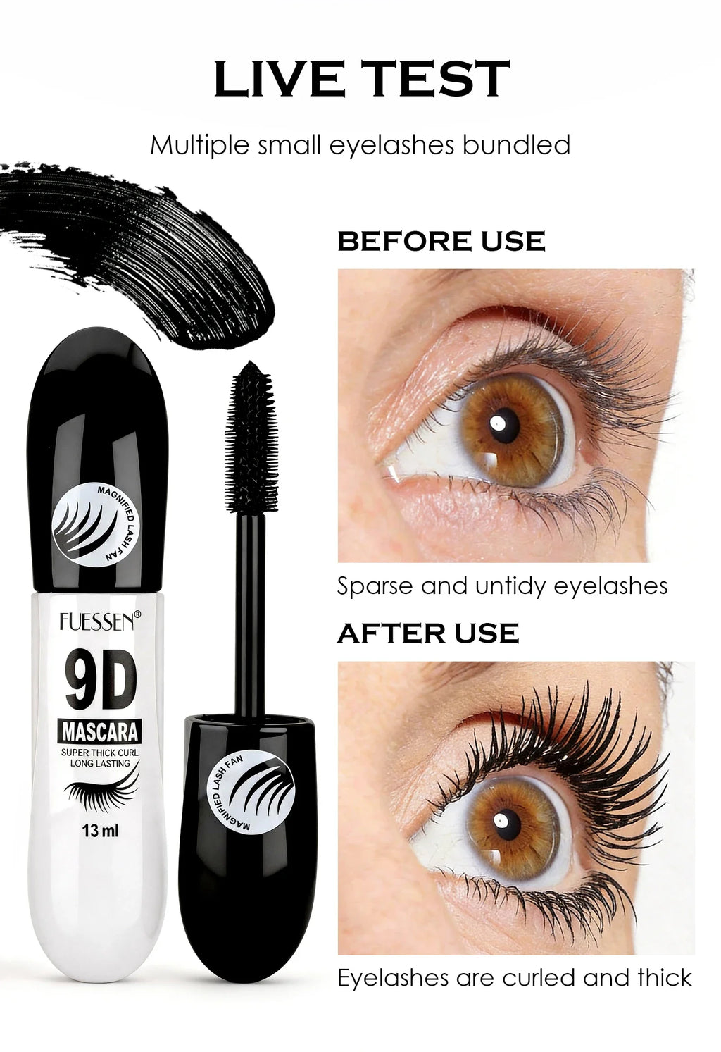 Mascara Fibre 9D – Regard Intense Longue Tenue