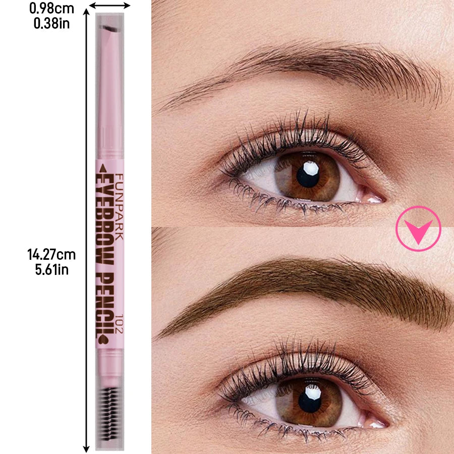 Crayon à Sourcils 2-en-1 Professionnel – 5 Teintes, Waterproof & Longue Tenue