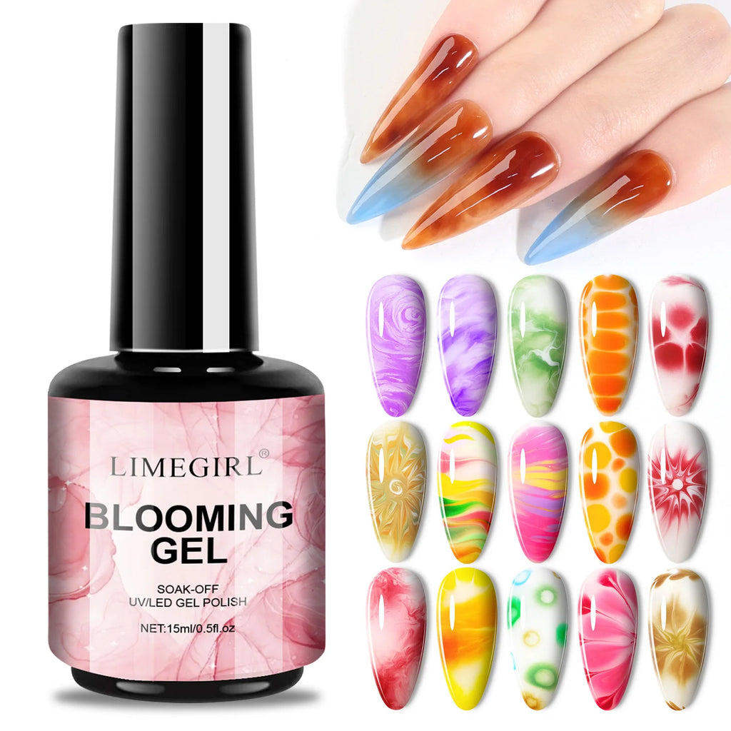 💅 Gel Blooming Premium – Effet Marbre Professionnel & Nail Art Créatif