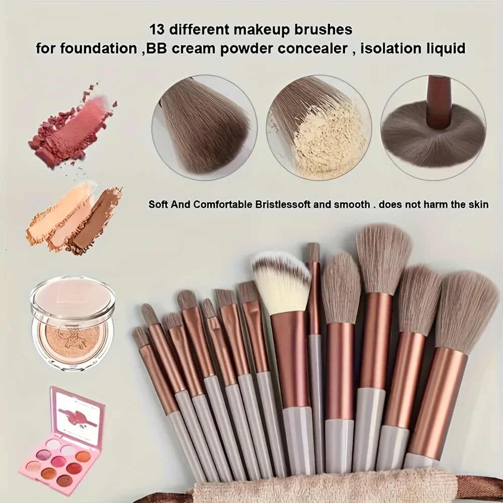 Kit de 13 Pinceaux de Maquillage Professionnelle - Application Parfaite