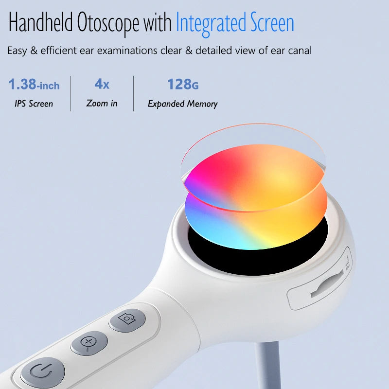 ✨ EarVision Elite™ – Otoscope Numérique HD 1080P avec Écran 1,38”, Caméra HD & 6 LED pour Nettoyage Précis des Oreilles