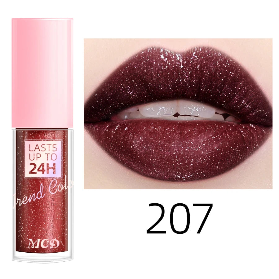 💖 Rouge à Lèvres Liquide Longue Tenue – Brillance Intense & Effet Pailleté