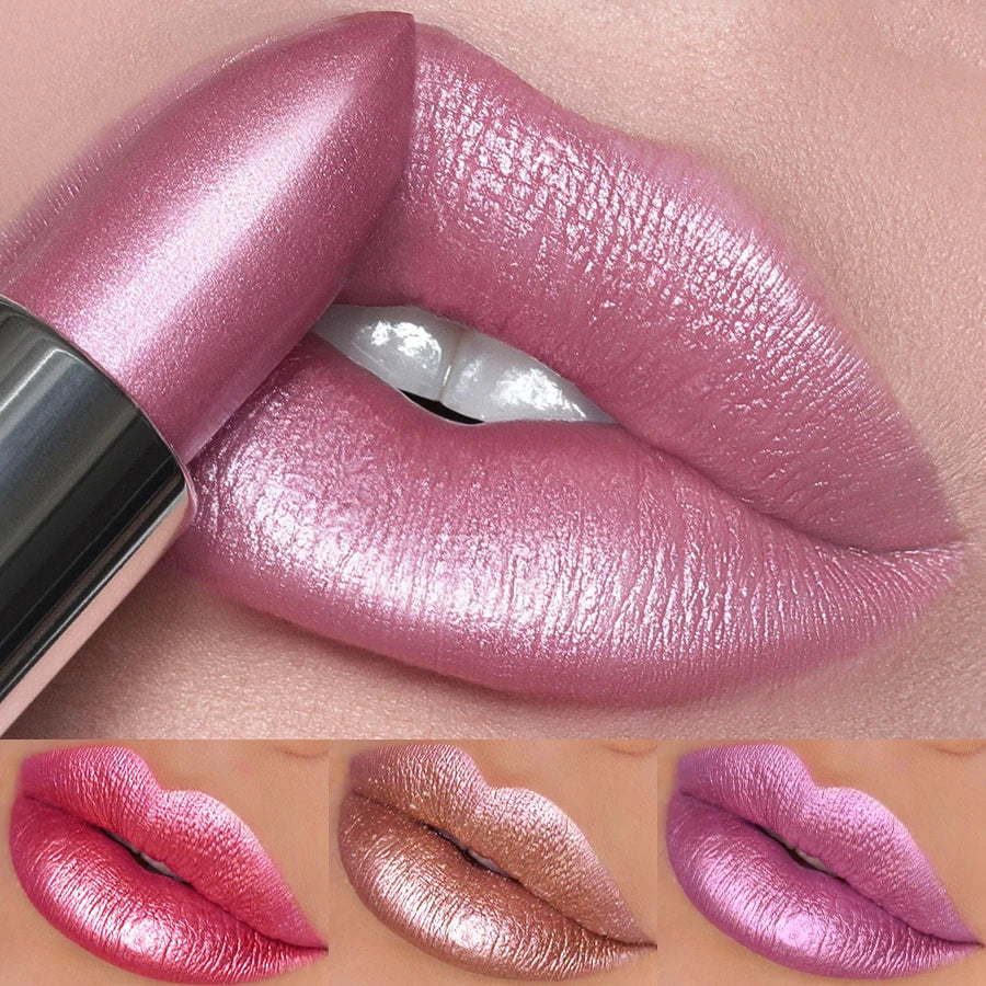 Rouge à Lèvres Métallique Hydratant – Brillance Intense & Couleur Vibrante