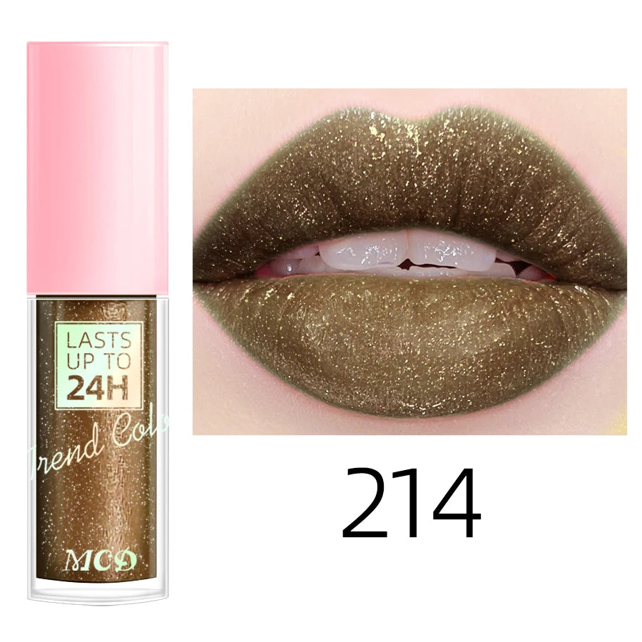 💖 Rouge à Lèvres Liquide Longue Tenue – Brillance Intense & Effet Pailleté