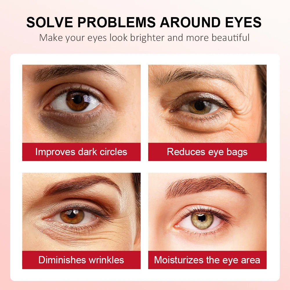 Crème Contour des Yeux au Rétinol – Éclaircissante Anti-Cernes, Raffermissante, Sérum Réparateur Instantané en Stick pour Femme