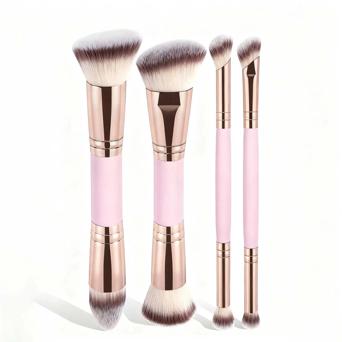✨ Coffret Luxe de 4 Pinceaux de Maquillage Professionnels – Double Embout & Étui Premium