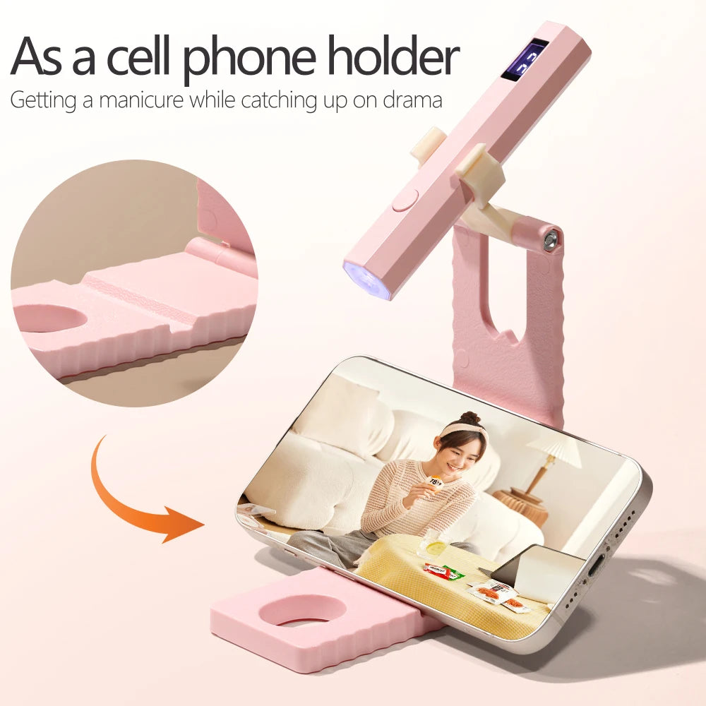 💅 Lampe UV LED Rechargeable pour Ongles – Séchage Rapide du Vernis Gel