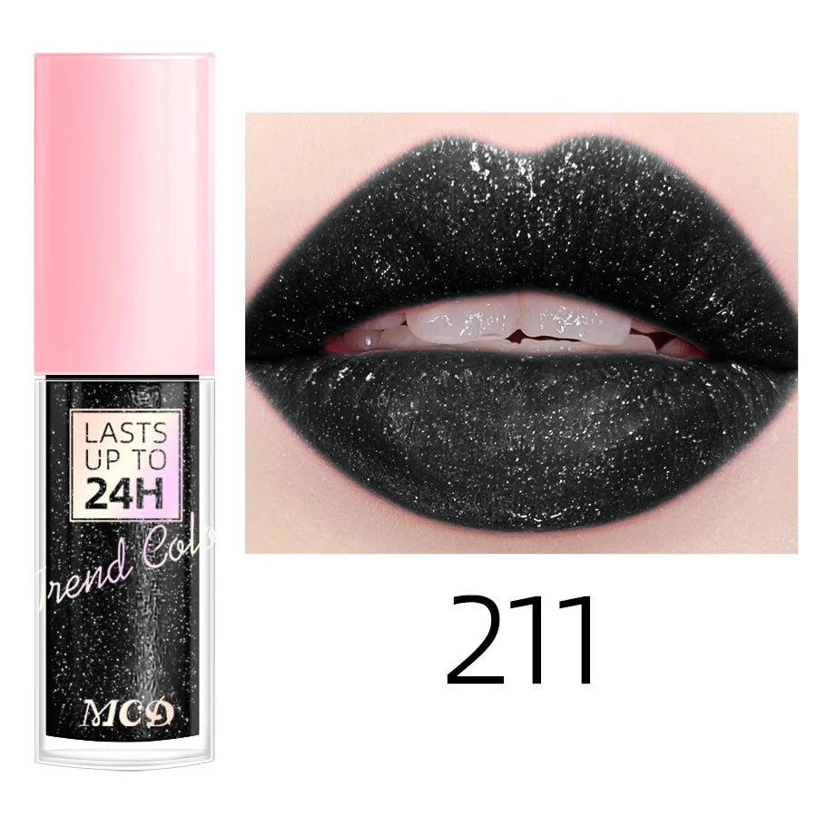 💖 Rouge à Lèvres Liquide Longue Tenue – Brillance Intense & Effet Pailleté