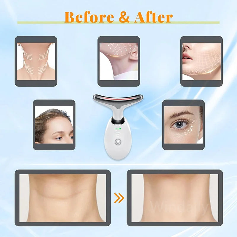 NeckLift Pro™ – Appareil Premium 7 LED pour le Visage & le Cou | Raffermissant & Anti-Âge
