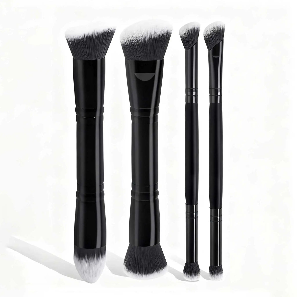 ✨ Coffret Luxe de 4 Pinceaux de Maquillage Professionnels – Double Embout & Étui Premium