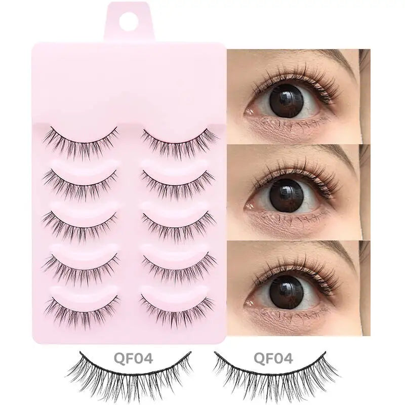 Faux Cils Naturels Réutilisables - Lot de 5 Paires