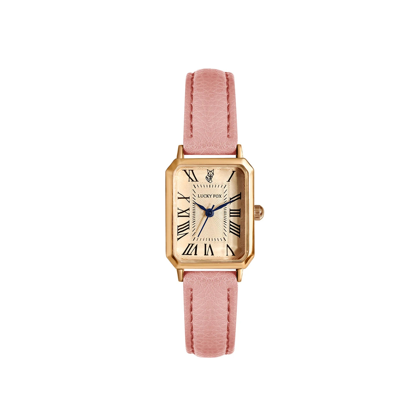 Montre Femme Élégance Absolue – Cadran Doré & Bracelet Cuir Noir