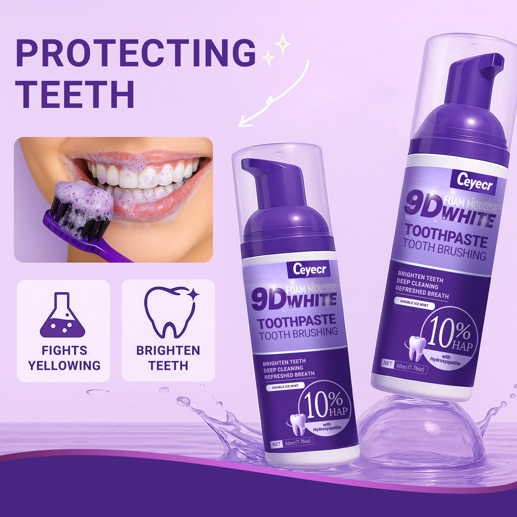 * Dentifrice Mousse 9D Éclat & Blancheur