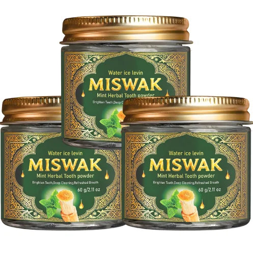 Poudre Dentaire au Miswak Nettoyage Profond & Éclat