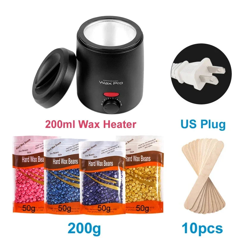 👑 AquaWax Elite™ | Chauffe-Cire Professionnel avec Kit Complet d’Épilation Sans Institut