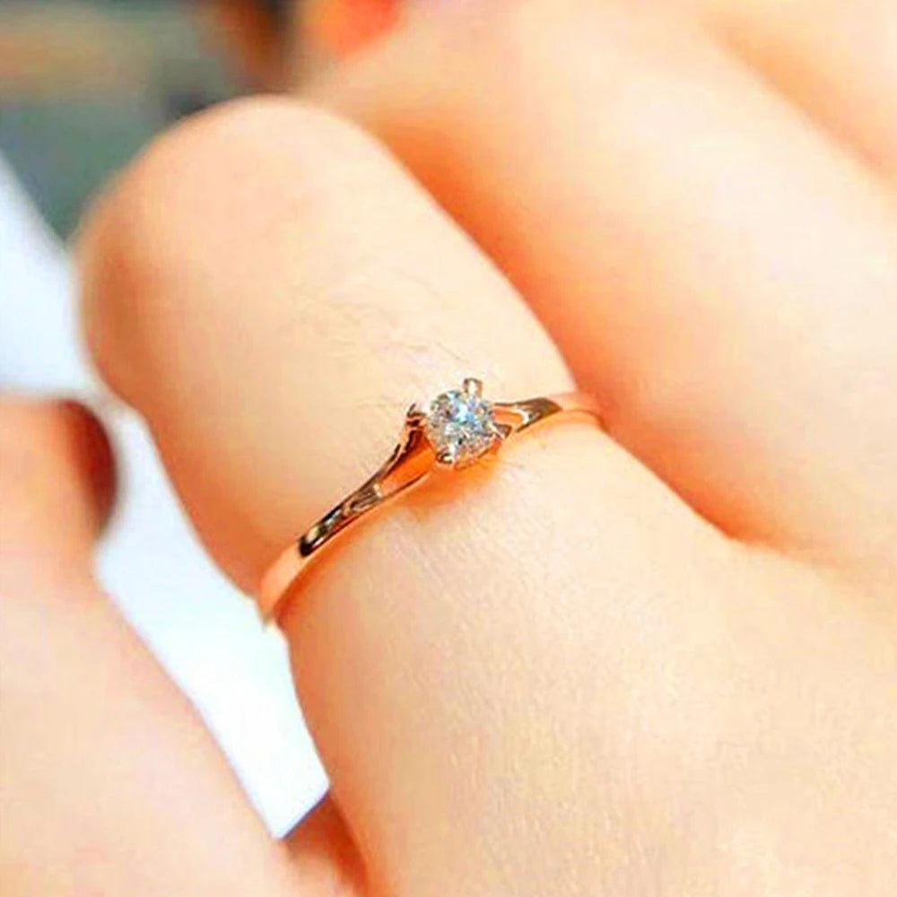 Bague Signature – Solitaire en Zircone Cubique