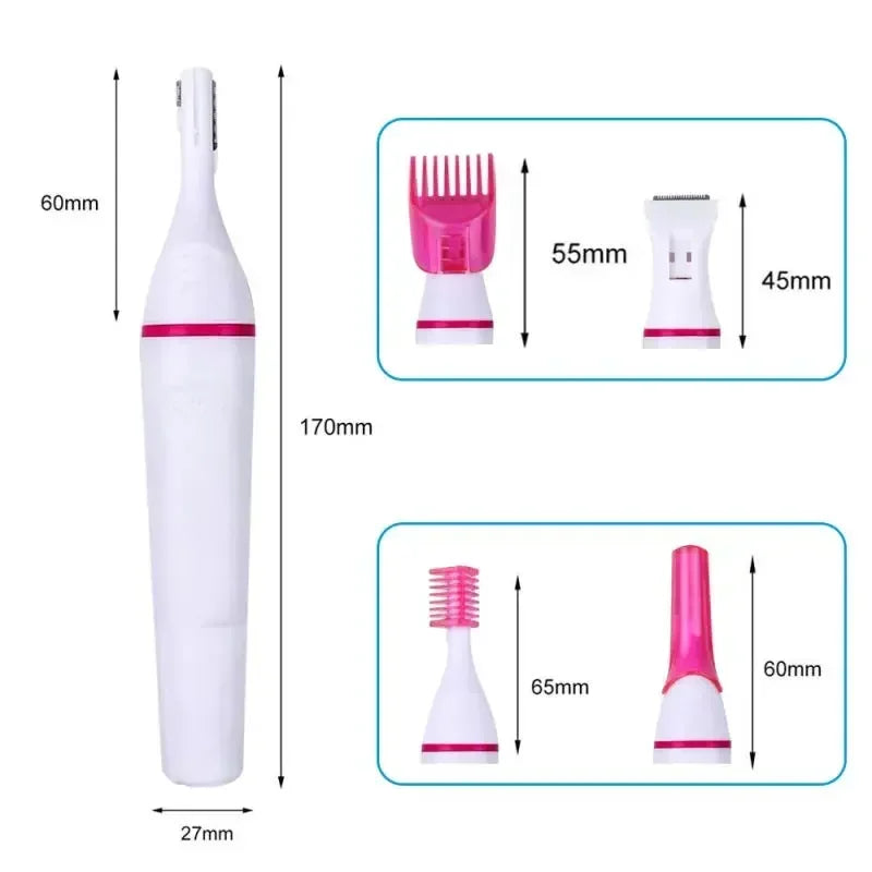 👑 BeautyPrecision Pro™ | Kit Épilateur Électrique 5-en-1 Premium – Visage, Sourcils, Maillot & Corps ✨💎