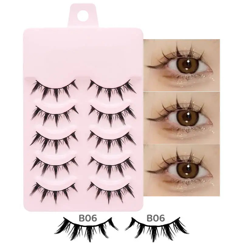 Faux Cils Naturels Réutilisables - Lot de 5 Paires