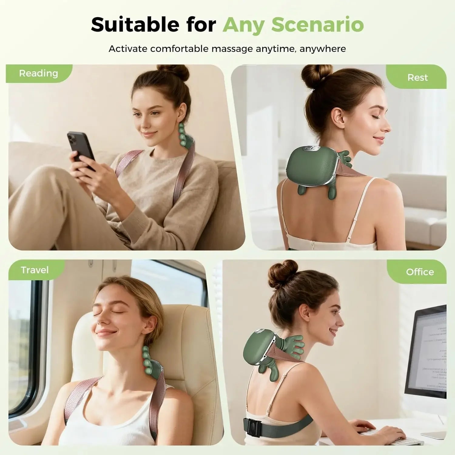 Appareil de Massage Shiatsu Pour la Nuque et Les Epaules - Soulagement des Douleurs