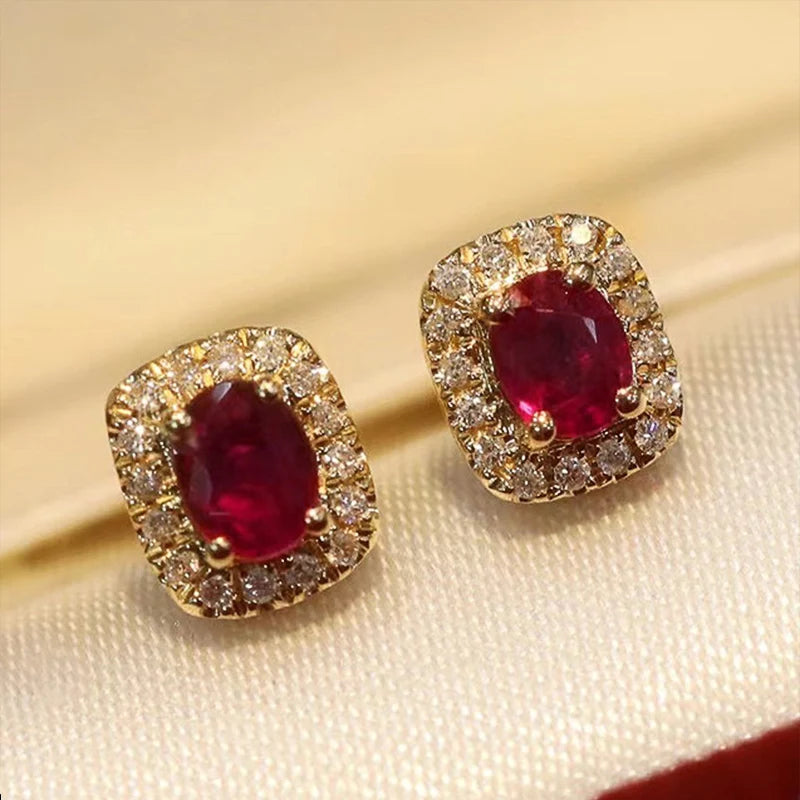 Boucles d’Oreilles Élégance en Zircon Cubique – Finition Dorée