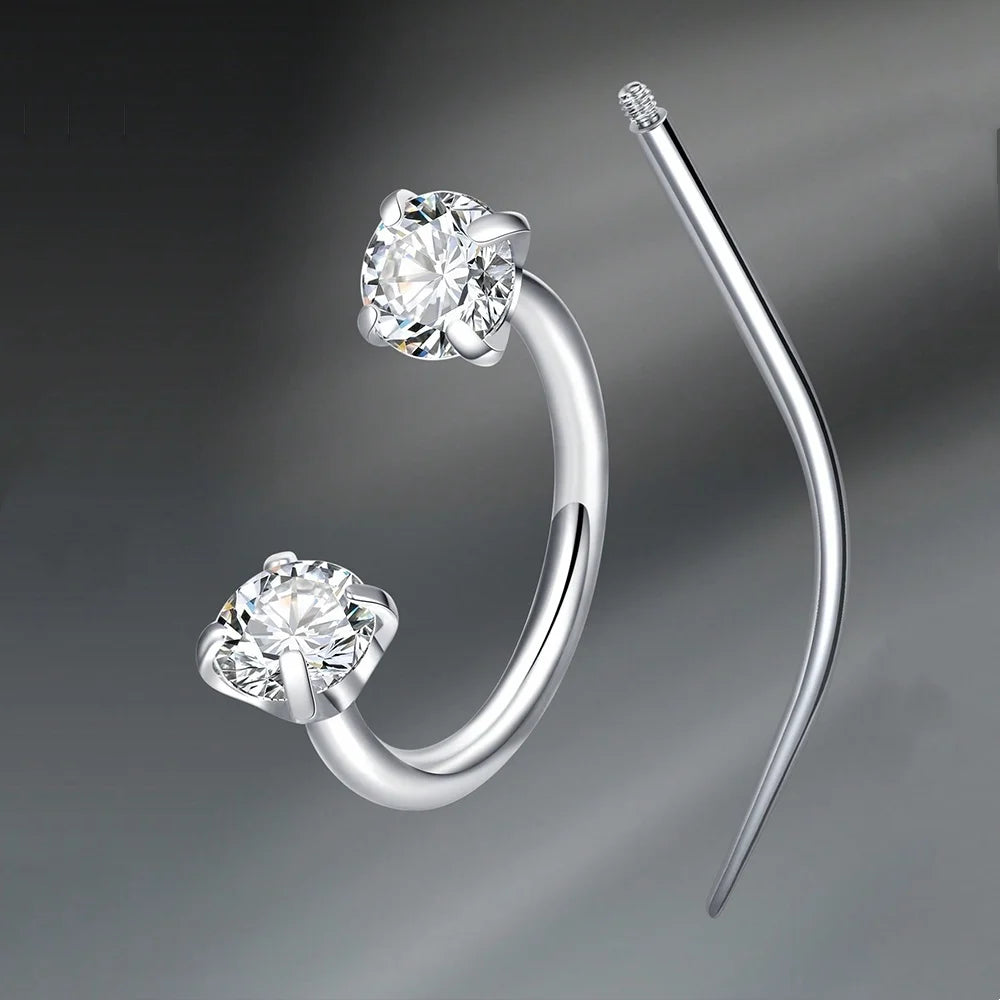 Collection Prestige™ – Piercings en Acier Inoxydable & Zircon Cubique
