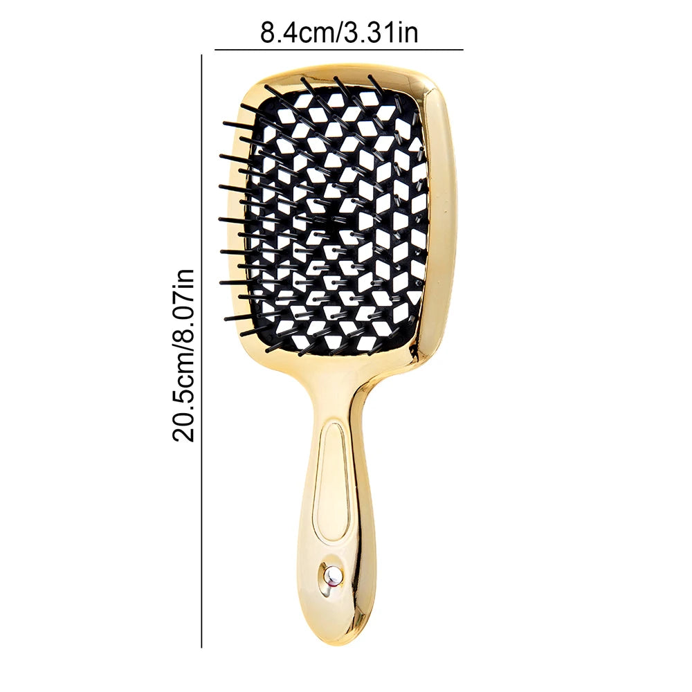 Brosse Démêlante Air Cushion Professionnelle – Massage du Cuir Chevelu & Effet Anti-Statique