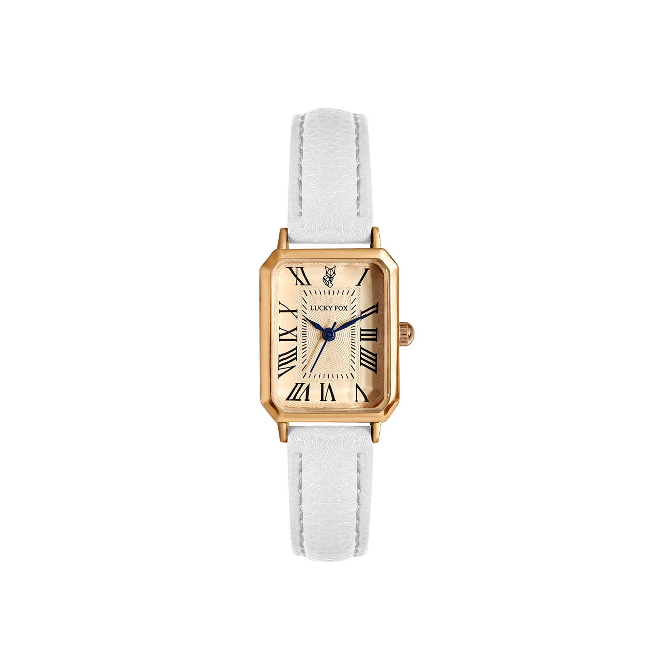 Montre Femme Élégance Absolue – Cadran Doré & Bracelet Cuir Noir