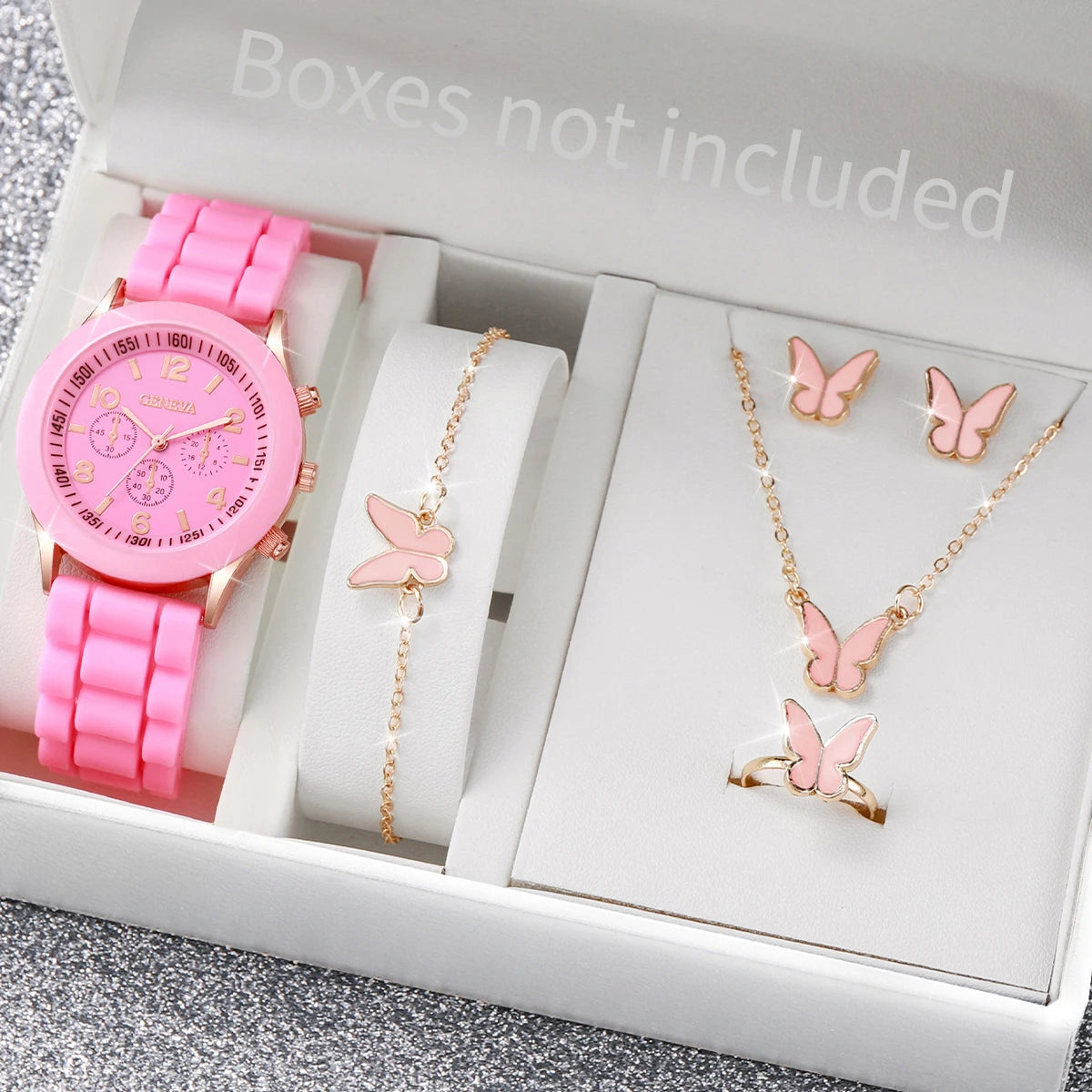 Coffret Montre Femme & Bijoux Cœur – Élégance Signature