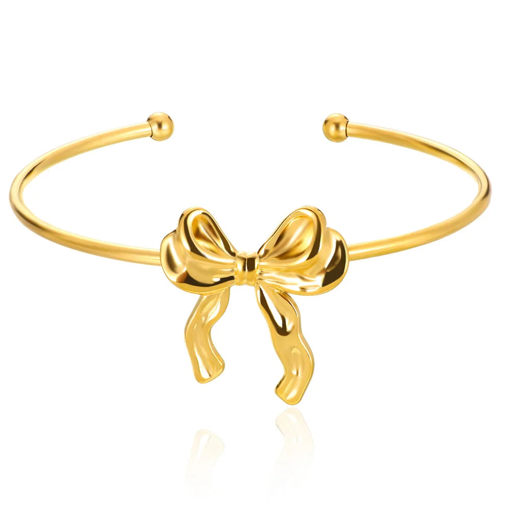 Jonc Impérial – Bracelet Doré Femme en Acier Inoxydable