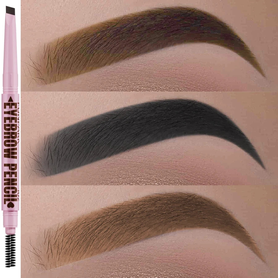 Crayon à Sourcils 2-en-1 Professionnel – 5 Teintes, Waterproof & Longue Tenue