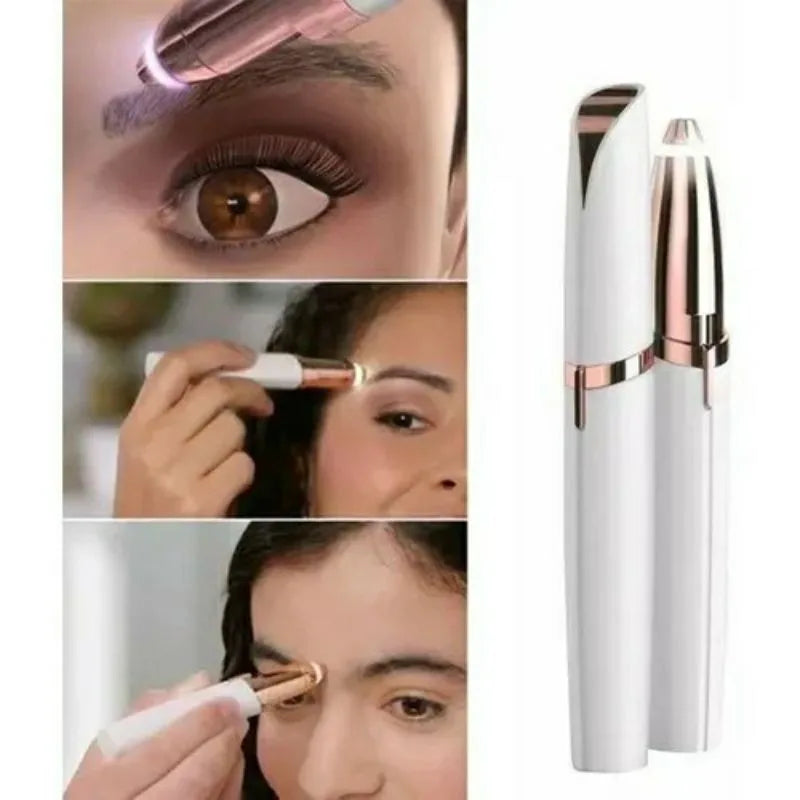 💎 BrowGlow Pro™ – Tondeuse Rechargeable Premium pour Sourcils & Duvet du Visage
