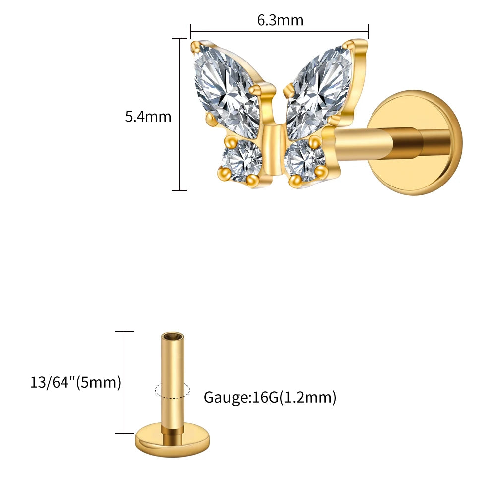 Papillon Prestige™ – Bijou de Piercing Haute Finition