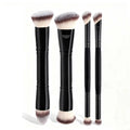 ✨ Coffret Luxe de 4 Pinceaux de Maquillage Professionnels – Double Embout & Étui Premium