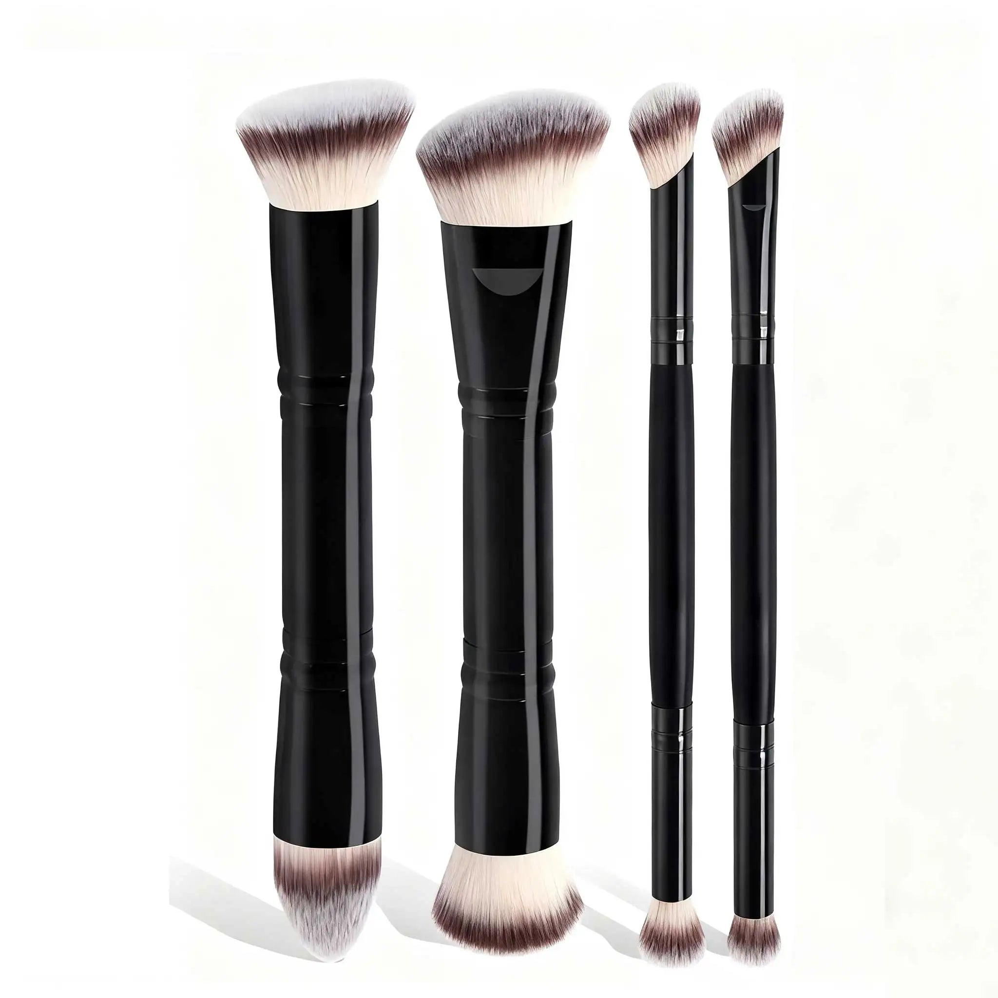 ✨ Coffret Luxe de 4 Pinceaux de Maquillage Professionnels – Double Embout & Étui Premium