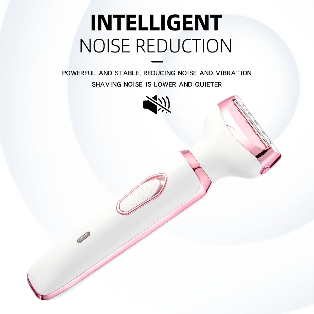 🪒 AquaSilk Elite™ | Rasoir Électrique 4-en-1 Rechargeable – Visage, Corps, Jambes, Aisselles & Maillot ✨💧