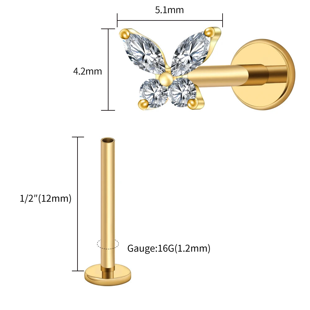 Papillon Prestige™ – Bijou de Piercing Haute Finition