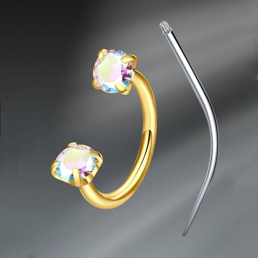 Collection Prestige™ – Piercings en Acier Inoxydable & Zircon Cubique