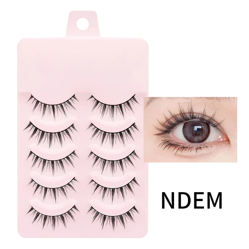 Faux Cils Naturels Réutilisables - Lot de 5 Paires
