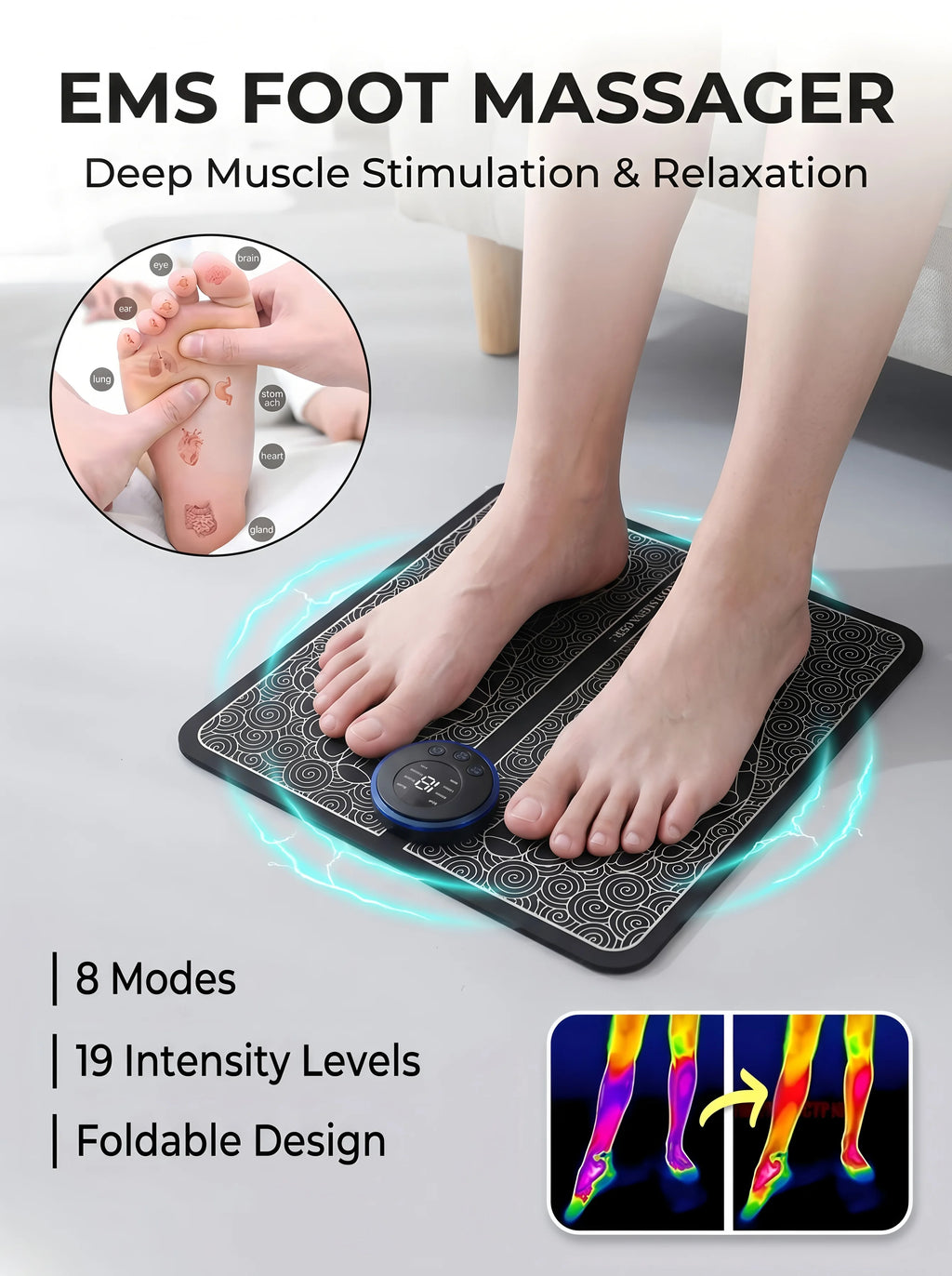 Supreme Sole™ – Tapis de Massage EMS Haut de Gamme