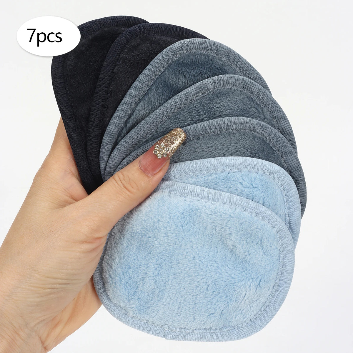 ✨ Disques Démaquillants Réutilisables Premium – Lot de 7 Lingettes Lavables Ultra Douces