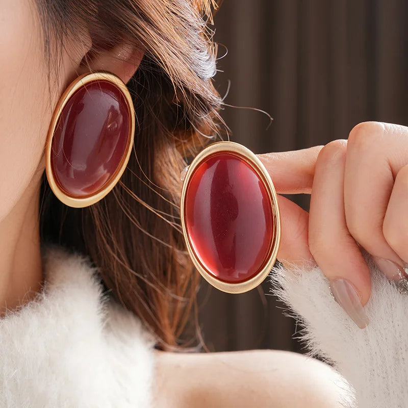 Prestige Élégance™ – Boucles d’Oreilles Rubis Impérial