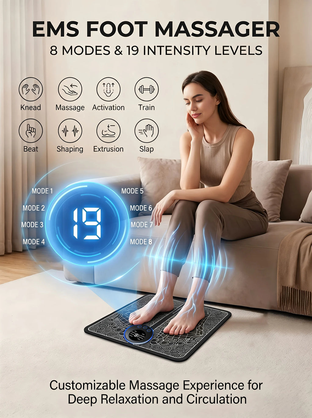 Supreme Sole™ – Tapis de Massage EMS Haut de Gamme